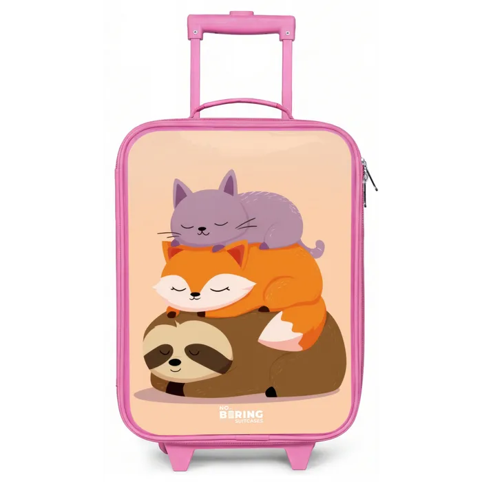 Dieren - Slapen - Samen Kinderkoffer - Roze klein -zz3dotto