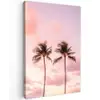 Palmbomen - Paars - Wolken - Lucht canvas 2cm klein -z3d