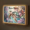 Schildpad - Bloemen - Onderwater Light Box met batterij (Wandlamp kind) middel -z3d_website