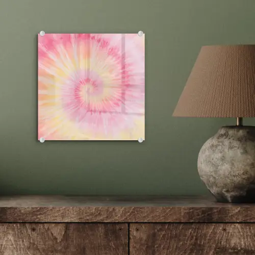 Patroon - Tie Dye - Pasteltinten - Roze plexiglas 5mm klein -sfeer3