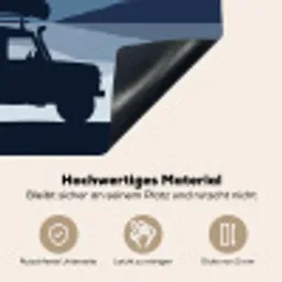 Auto - Meer - Bergen - Blauw Inductie beschemer met haakjes klein -ky-onderkant-de