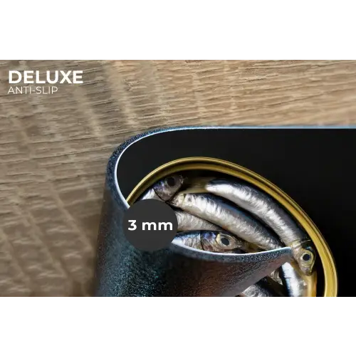 Sardines - Vissen - Rond - Zwart Placemat vinyl groot -closeup