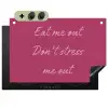 eat me out don't stress me out - Roze - Minimalistisch Inductie beschemer met haakjes klein -3d