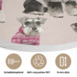 Honden - Truien - Rood Akoestische PET Vilt - Rond klein 838 -closeup_DE