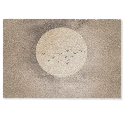 Vogel - Beige - Japandi Deurmat klein -zkaufland3d