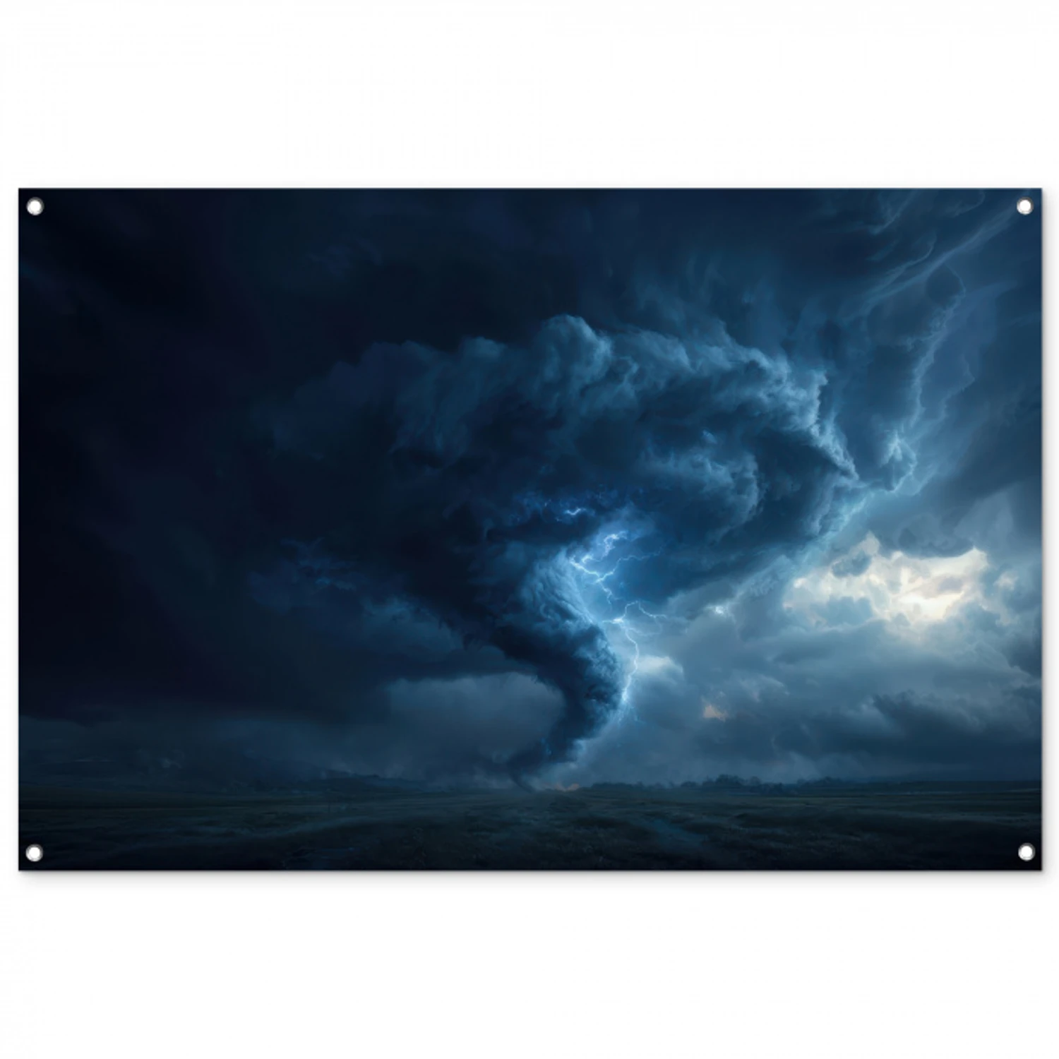 Tornado - Duister - Wolken tuinposter los doek groot -3d