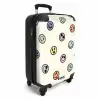 Verschillende smiley's op een beige achtergrond NBS - Handbagage koffer - Kinderen Unisex middel -productfoto_3d