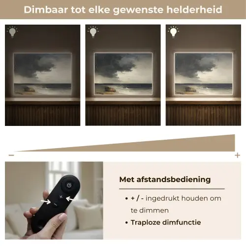 Kust - Golven - Rots - Storm Light Box met batterij (Wandlamp) middel -USP_dimbaarNL