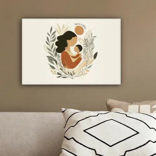 Illustratie - Quote - Moeder canvas 2cm klein -sfeer3