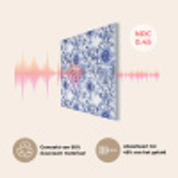 Bloemen - Blauw - Patroon - Wit PET vilt klein 837 -USP_NL