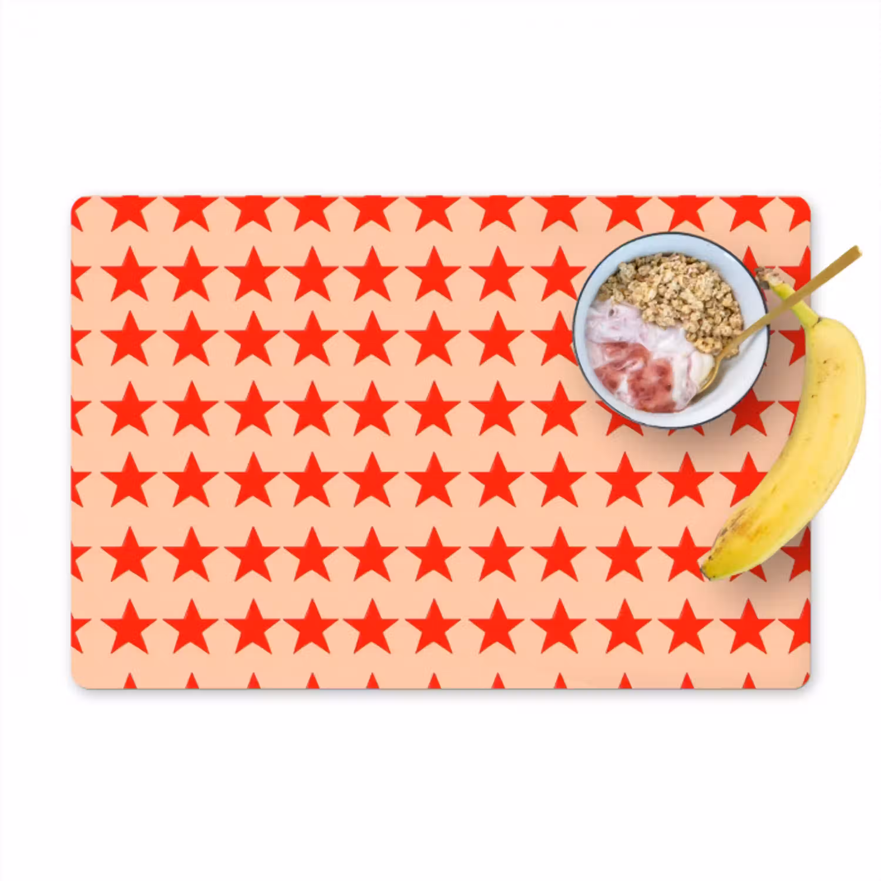 Patroon - Sterren - Rood Placemat vinyl groot 368 -zzzproduct_Kitchenyeah-website