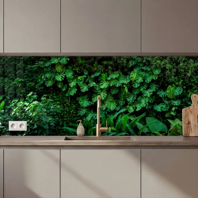 Kitchen Wall Splashback - Nature - Forest - Green - Monstera