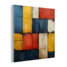 Mondriaan stijl - Kunst - Kleurrijk - Modern plexiglas 5mm klein -z3d
