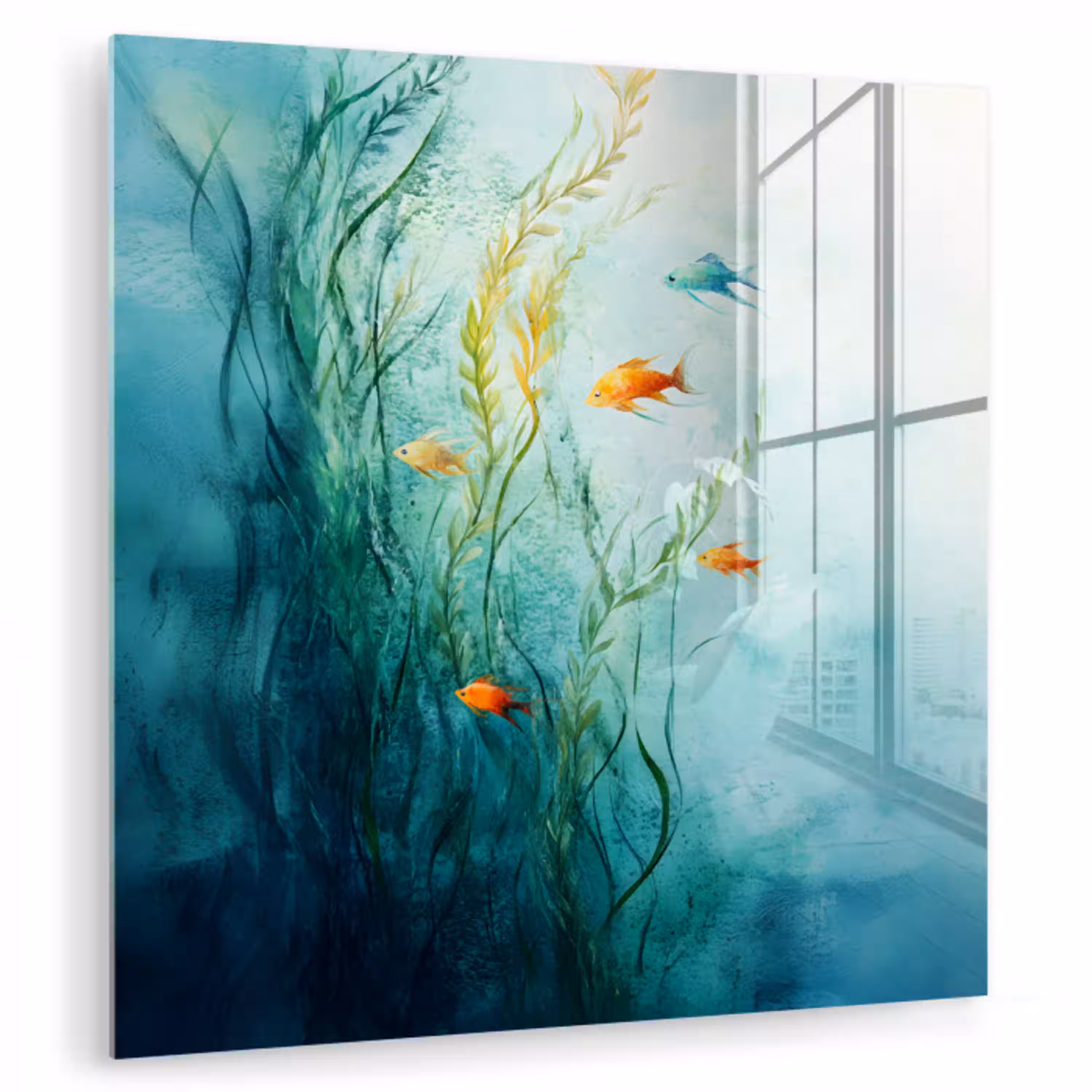 Waterplanten - Vissen - Kleurrijk - Water plexiglas 5mm klein -zzzproduct_nieuw