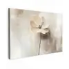 Bloem - Beige - Verf - Schaduw Tuinposter op houten frame 2 cm dik klein -3d