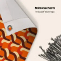 Retro - Modern - Kleurrijk Balkonbeschermer Duitsland klein 596 -closeup_NL