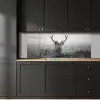 Hert - Mistig - Zwart - Wit keuken achterwand 2 middel -sfeer1