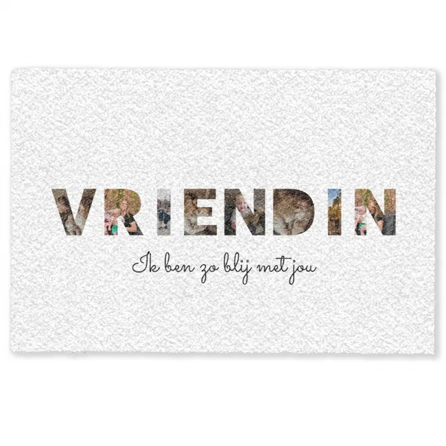 Gepersonaliseerde deurmat Vriendin - Lettercollage