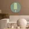 Groen - Waterijsje - Stokje - Illustratie Akoestische PET Vilt - Rond klein -sfeer1