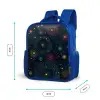 Sterren - Kleurrijk - Lichtgevende kernen Kinderrugzak - Blauw middel -productfoto_formaten