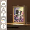 Hond - Bloemen - Natuur - Puppy - Bordercollie Light Box met kabel klein -USP_NL