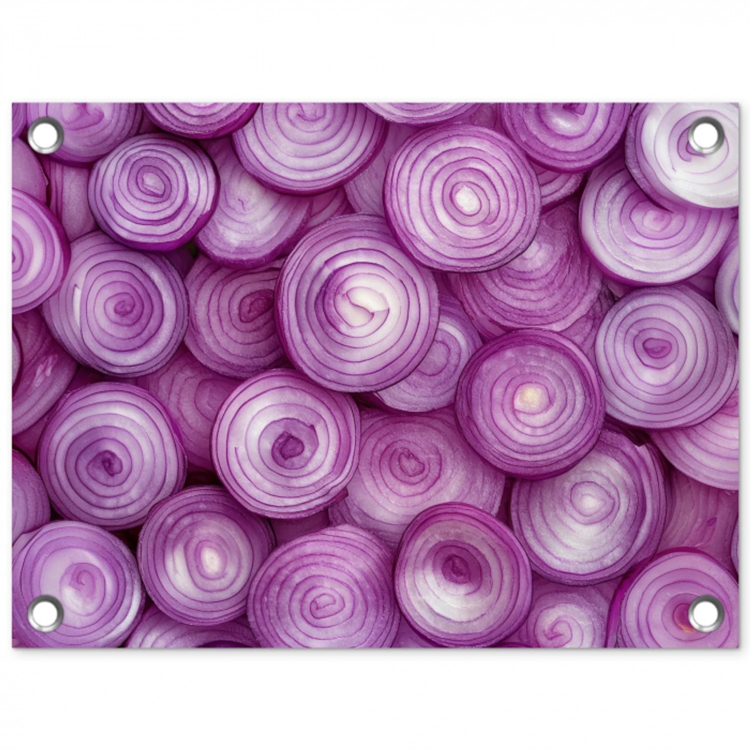 Paars - Uien - Close up tuinposter los doek klein -3d