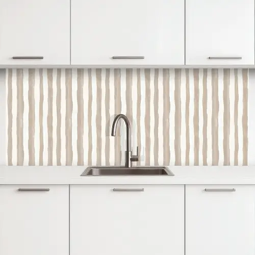 Minimalistisch - Strepen - Beige keuken achterwand 2 middel 871 -3d