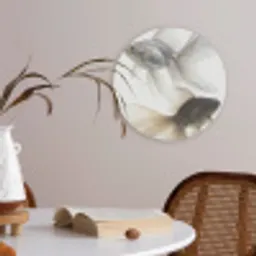Goudvissen - Modern - Wit Akoestische PET Vilt - Rond klein -sfeer3