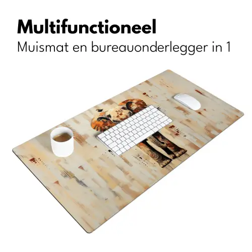 Olifant - Slurf - Mozaïek - Abstract Muismat XXL klein -sfeer4