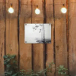 Bamboestammen - Water - Minimalistisch - Wit tuinposter los doek klein -sfeer1