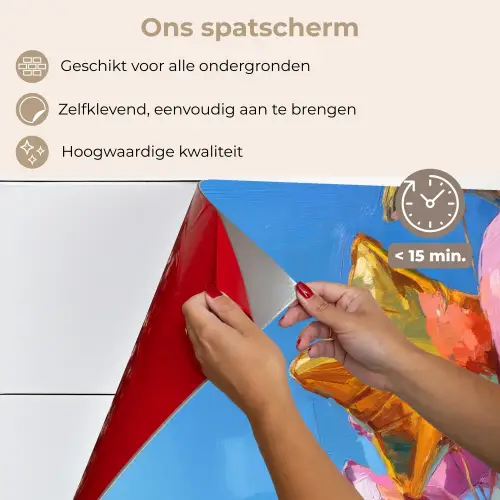 Ballonnen - Goud - Stervorm - Roze keuken achterwand spatscherm klein -spatscherm_NL