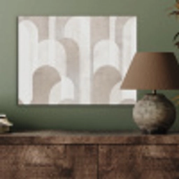 Abstracte bogen - Modern - Beige PET vilt klein -sfeer2