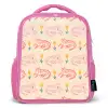 Rood - Roze - Katten - Bloemen Kinderrugzak - Roze middel 863 -3d