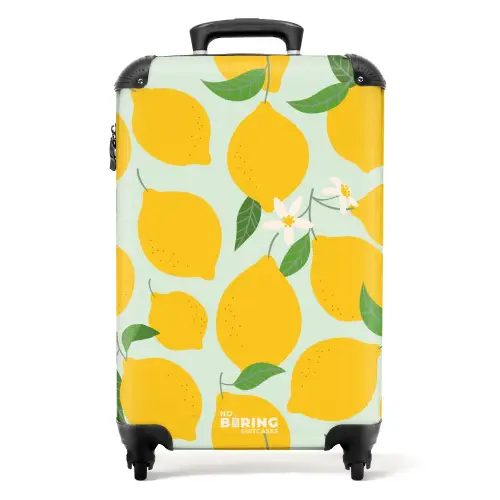Pastel fruit - Citroenen NBS - Handbagage koffer - Kinderen Unisex middel -productfoto_recht