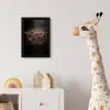 Wereldkaart - Gegrild vlees fotolijst zwart zonder passe partout klein -usfeer4_kinderkamer