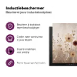 Wilde bloemen - Botanisch - Vintage - Natuur - Rustiek Inductie beschermer vinyl 3mm middel -zzzzzzz-cc-usp