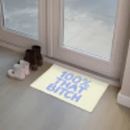 100% that bitch - Blauw - Wit Deurmat klein -sfeer3