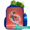 Voetbal - Jongen - Rood - Lichtcirkel Kinderrugzak - Blauw middel -inhoud_NL