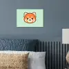 Rode panda - Groen - Cartoon poster papier klein -sfeer2