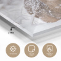 Hert - Sneeuw - Bos - Dieren - Vertederend plexiglas 5mm klein -sfeer2