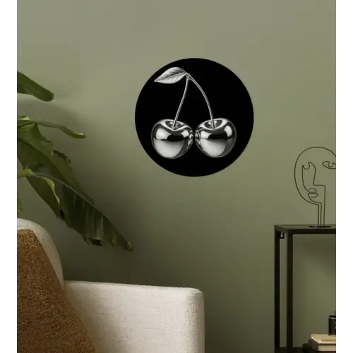 Kers - Luxueus - Metallic Wandcirkel behangsticker klein -sfeer2