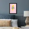 Why not - Bliksem - Roze fotolijst zwart zonder passe partout klein -sfeer3