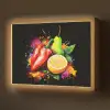 Paprika - Peer - Citroen - Graffiti - Verf - Abstract Light Box met batterij (Wandlamp) middel -z3d_website