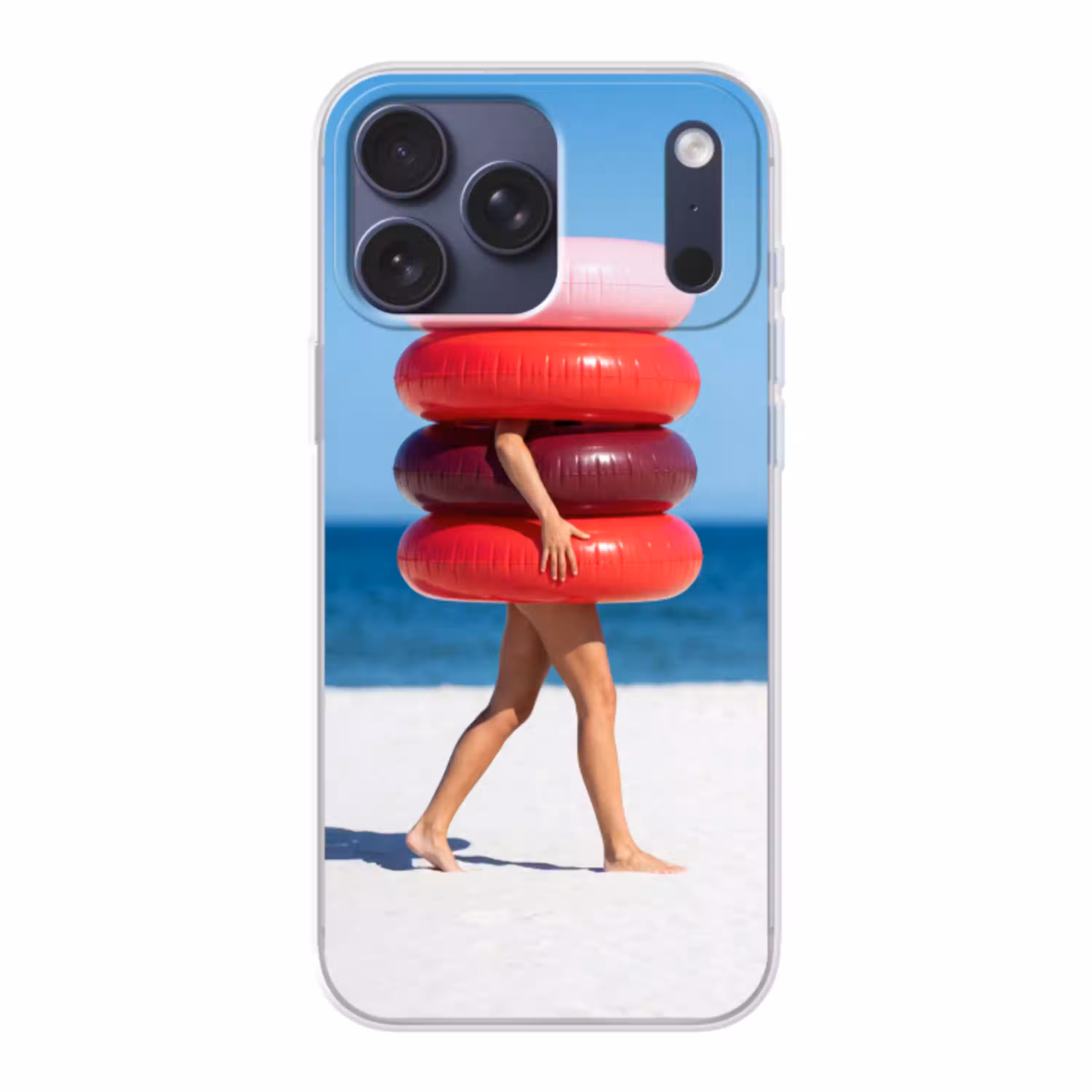 Mensen - Strand - Zomer - Recreatie - Kleurrijk Telefoonhoesje iPhone 17 Pro Max klein -3d