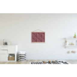 Bladeren - Patroon - Paars textielposter latten blank klein 122 -kinderkamer