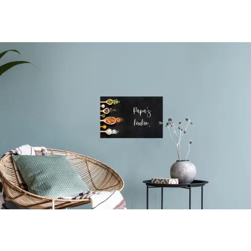 Quotes - Spreuken - Keuken - Papa's keuken - Papa Muursticker klein -plant
