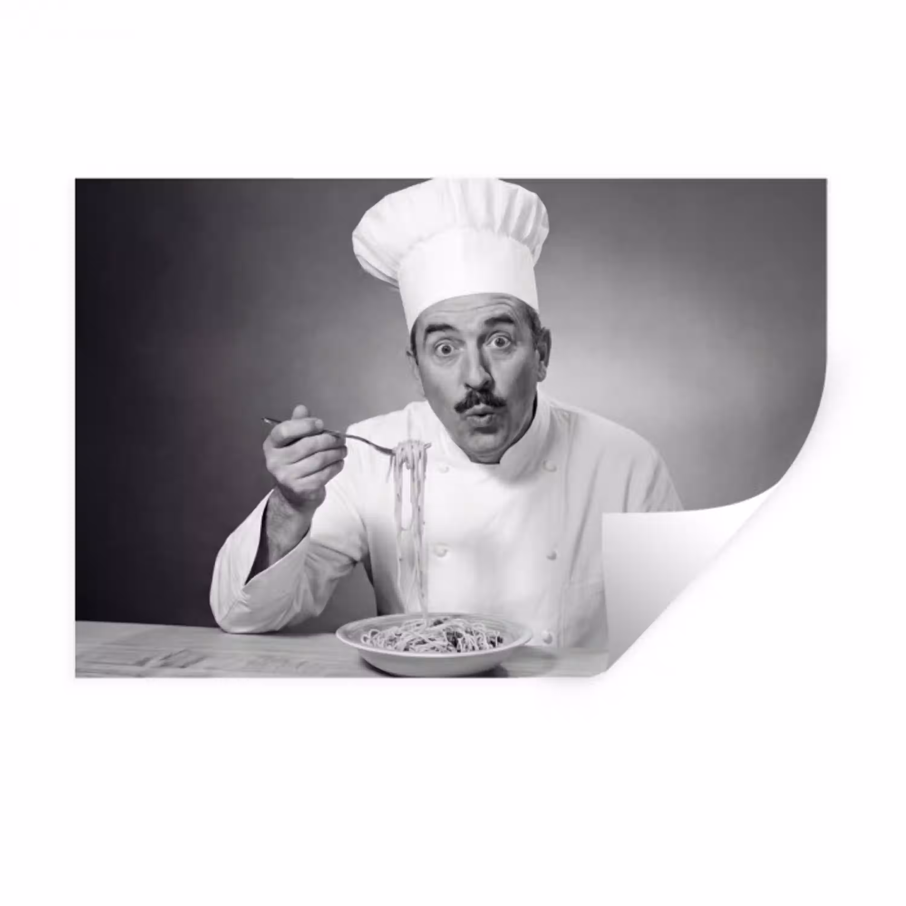 Chef - Spaghetti - Pasta Muursticker klein -3d