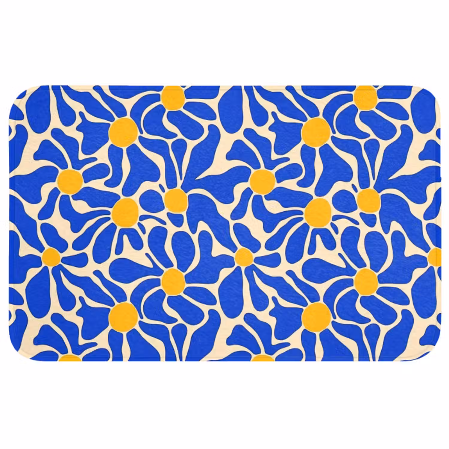 Wc Mat - Abstract - Bloem - Blauw