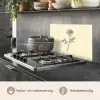 Illustratie - Zwart - Roos keuken achterwand spatscherm klein -usp_NL