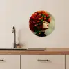 Vrouw - Appels - Rood - Bladeren KitchenYeah - Keuken - Wandcirkel Forex klein -sfeer3